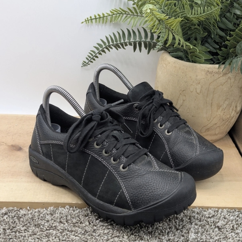Keen Presidio Black Leather Women's Size 7 Casual Comfort Shoes